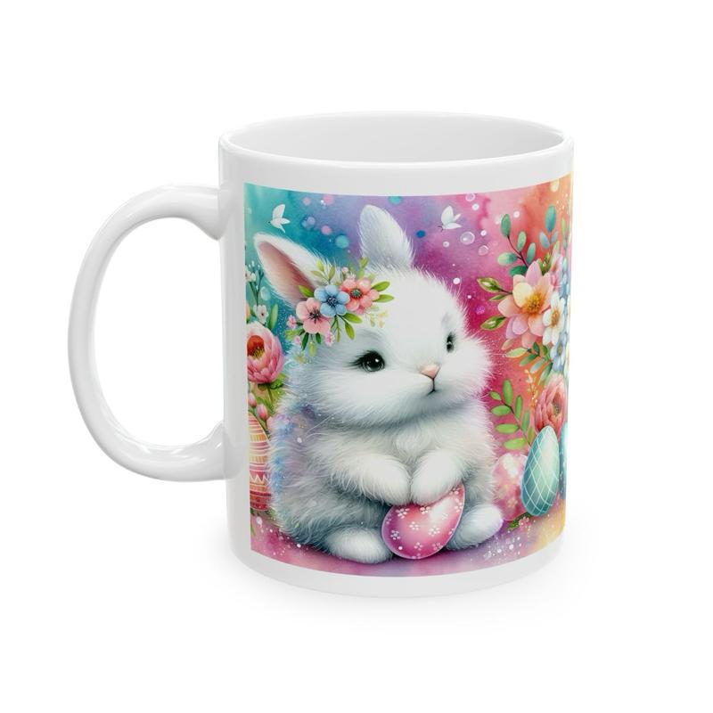 Easter bunny mug - cute gift - perfect for hot drinks - drinkware, tumblers cup bottles reusable washable portable reuse ceramic coffee east