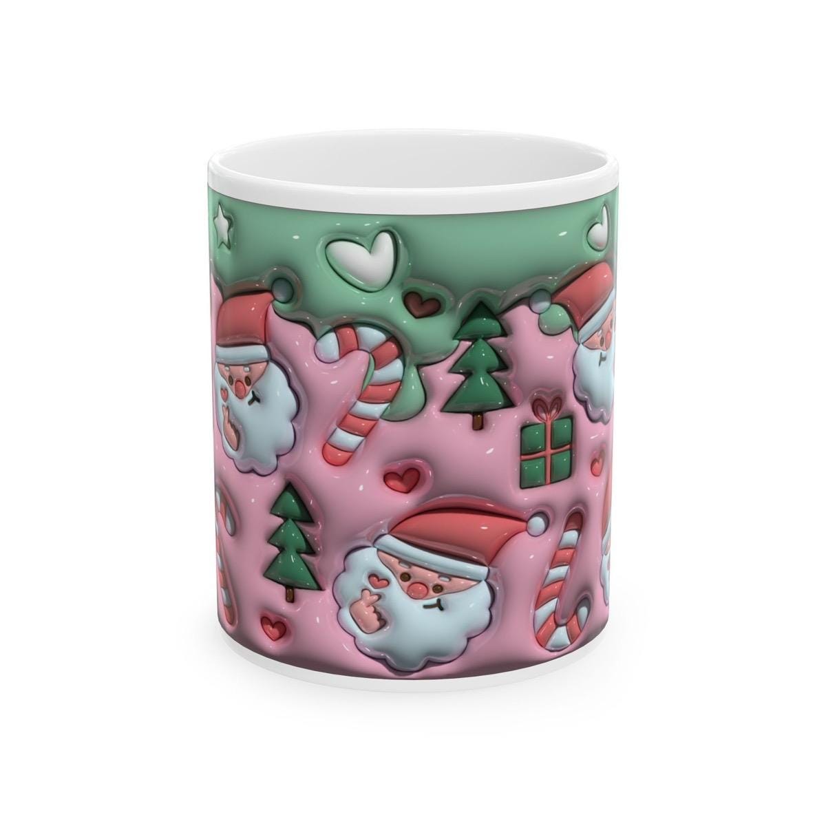 Santa style 3d mug - perfect for your christmas celebrations - cup, drinkware tumblers bottles reusable reuse ceramic washable obsession xma