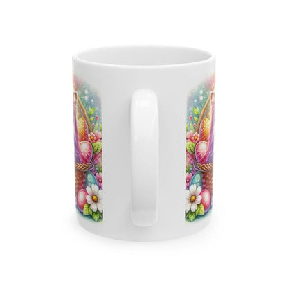 Easter kitten cat mug - cute gift - perfect for hot drinks - drinkware, tumblers cup bottles reusable washable portable reuse ceramic coffee