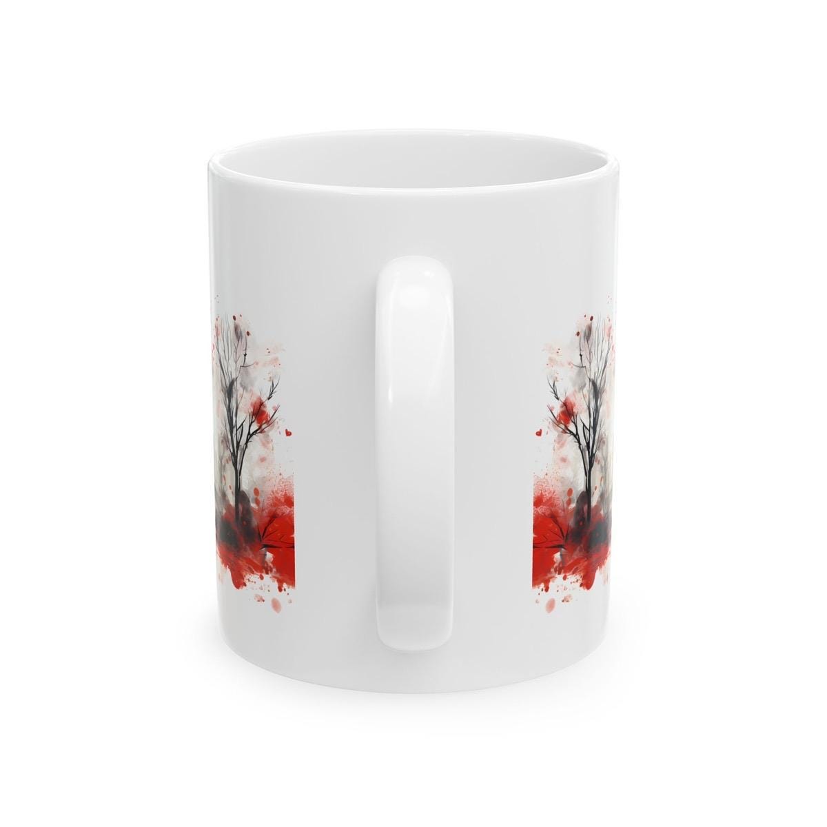 Cute couple walking valentine's mug - hearts design - perfect xmas gift for secret santa drinkware washable reusable cup tumbler reuse coffe