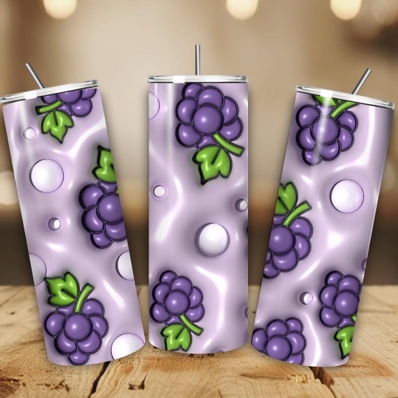 Grape summer fruit 20oz tumbler - perfect for any occasion drinkware flasks mug bottles water bottles bottled stylish beverage portable flas