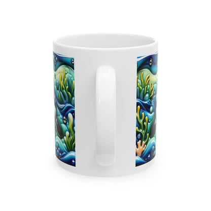 Cute whale ocean 3d mug - perfect for your morning drinks - tumblers, drinkware cup bottles reusable washable coffee ceramic reuse xmas mugs