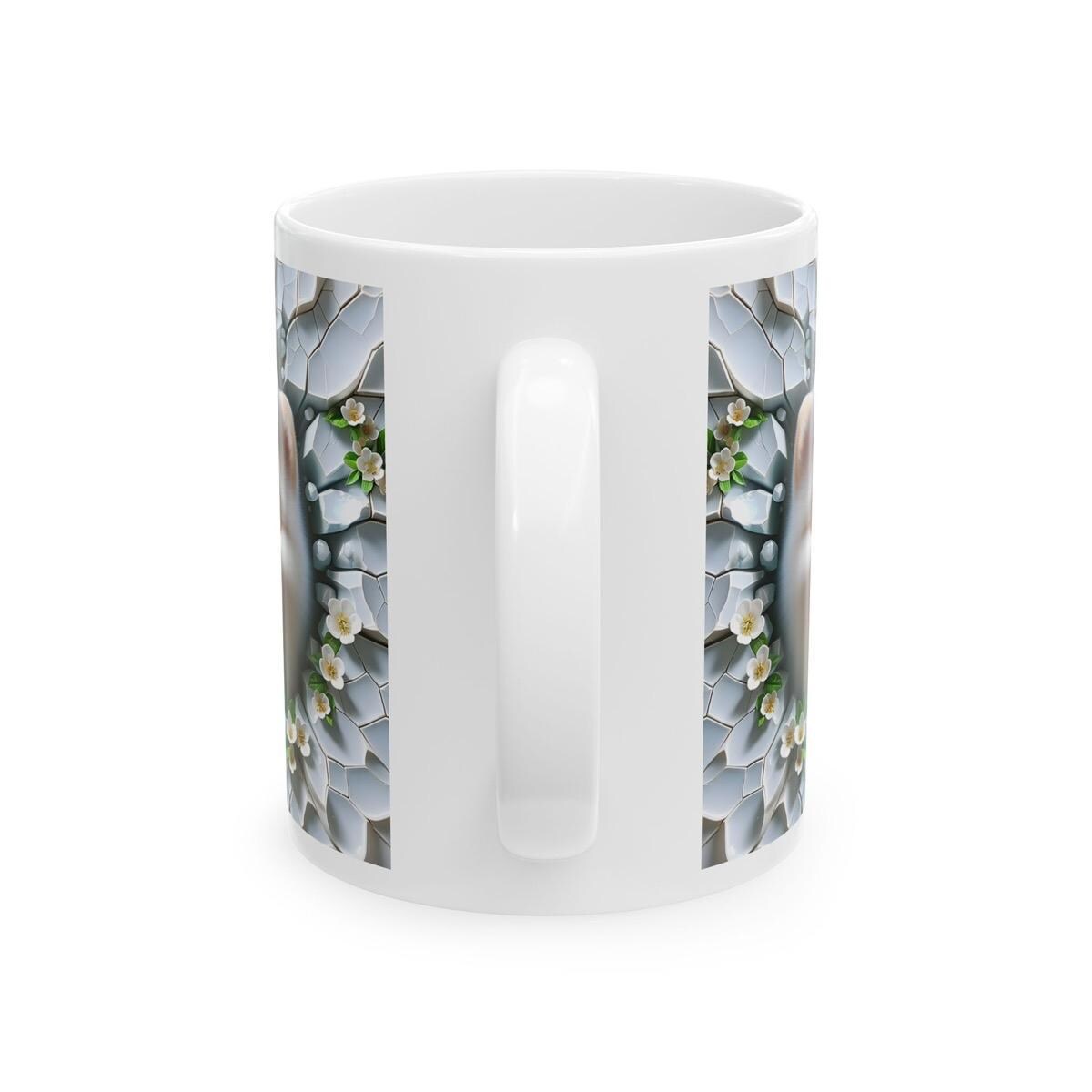 Cute dog xmas style mug gift - perfect for a warm cup of hot chocolate - drinkware tumblers coffee washable bottles reusable reuse ceramic m
