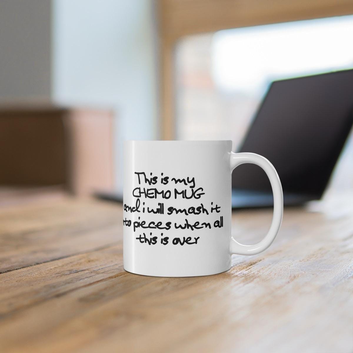 Chemo mug - perfect for your morning drinks - drinkware, cup coffee iced tea stylish tumbler washable reuse ceramic reusable beverage cancer