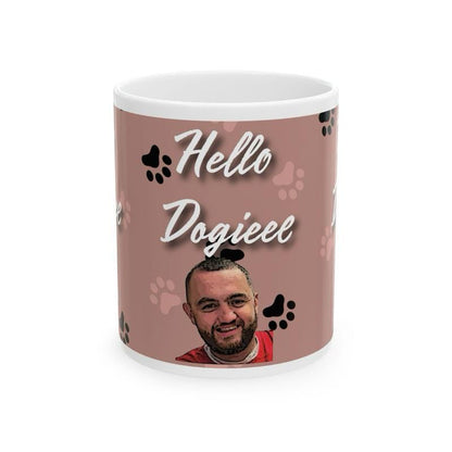 Hello doggie mug mashtag brady hello doggy mug - perfect for drinks - cup, drinkware washable reusable tumblers reuse ceramic coffee bottles