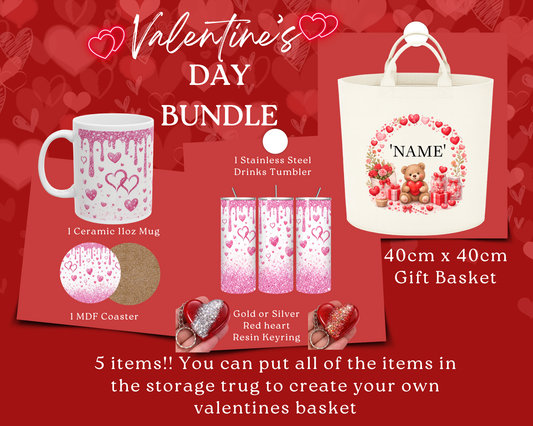 Premium Glitter Drip effect Bundle Set Valentines day Gift Set - 5 items