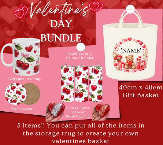 Premium Cherry Bundle Set Valentines day Gift Set - 5 items