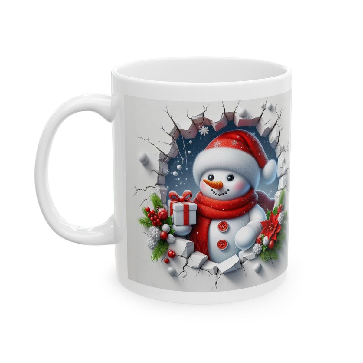 Christmas snowman 3d mug - perfect for hot drinks this winter - drinkware, cup tumblers bottles reusable washable xmas mugs tea festive