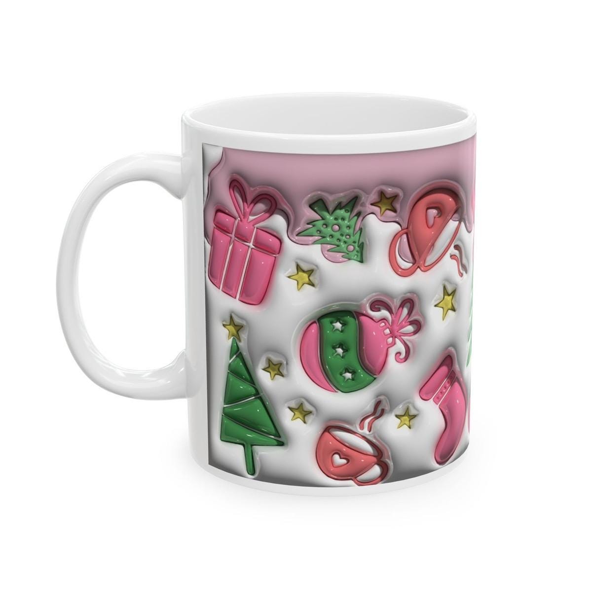 Cute 3d christmas mug gift - perfect for hot drinks - tumblers, drinkware reusable cup washable coffee reuse ceramic bottles xmas mugs tea m