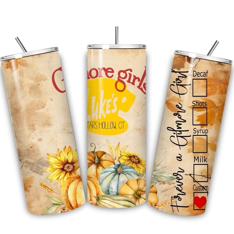 Gilmore girls tumbler 20oz - perfect for on-the-go hydration - vacuum flask - cup drinkware mug bottles water bottles bottled portable gifts