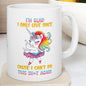 Sarcastic funny rude mug - glad i only live once - secret santa stocking filler - xmas christmas birthday gift drinkware washable reuse cera