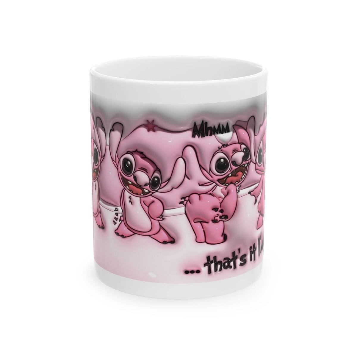 Grinch style mug - pink xmas christmas gift secret santa festive drinkware reusable reuse washable coffee cup tumbler ceramic mugs cute girl