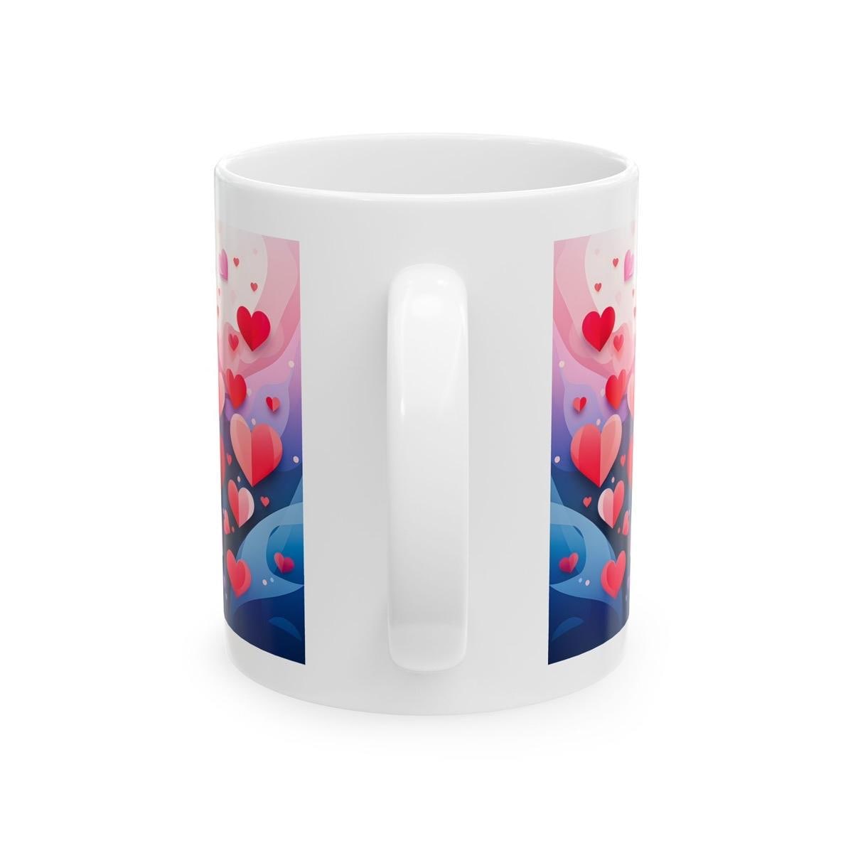 Cute love hearts mug - perfect valentine's and xmas gift for drinkware lovers tumbler washable cup reusable coffee reuse ceramic christmas b