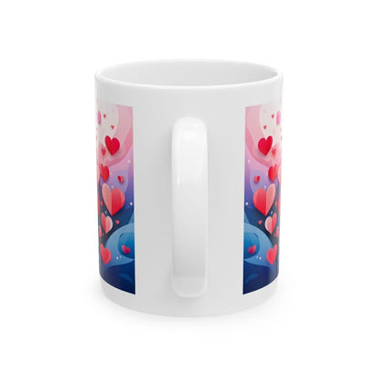 Cute love hearts mug - perfect valentine's and xmas gift for drinkware lovers tumbler washable cup reusable coffee reuse ceramic christmas b