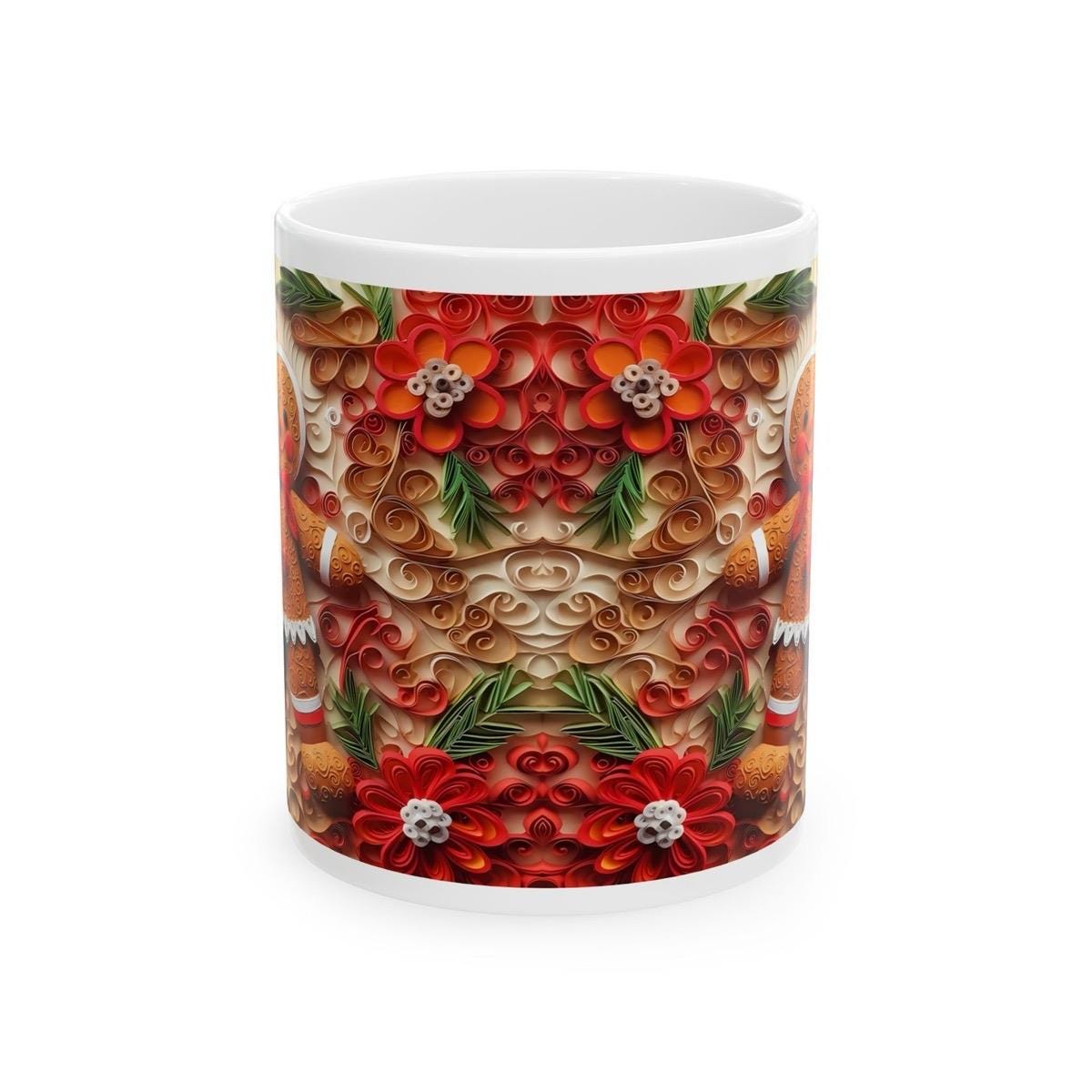 Gingerbread man 3d mug - christmas secret santa stocking filler - perfect gift - gifts drinkware washable tumbler reusable reuse cup coffee