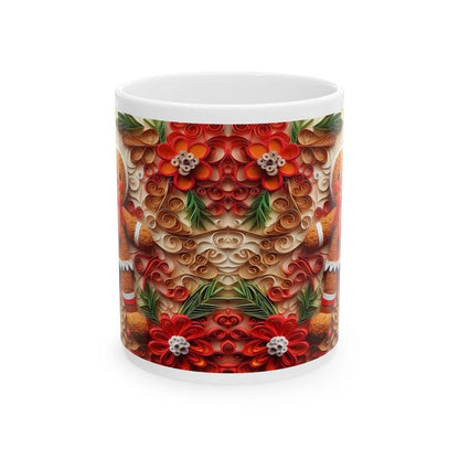 Gingerbread man 3d mug - christmas secret santa stocking filler - perfect gift - gifts drinkware washable tumbler reusable reuse cup coffee