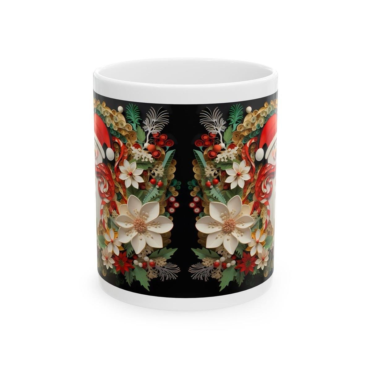 Snowman 3d mug - christmas gift for secret santa or stocking filler - reusable - drinkware cup tumblers washable reuse ceramic coffee xmas m