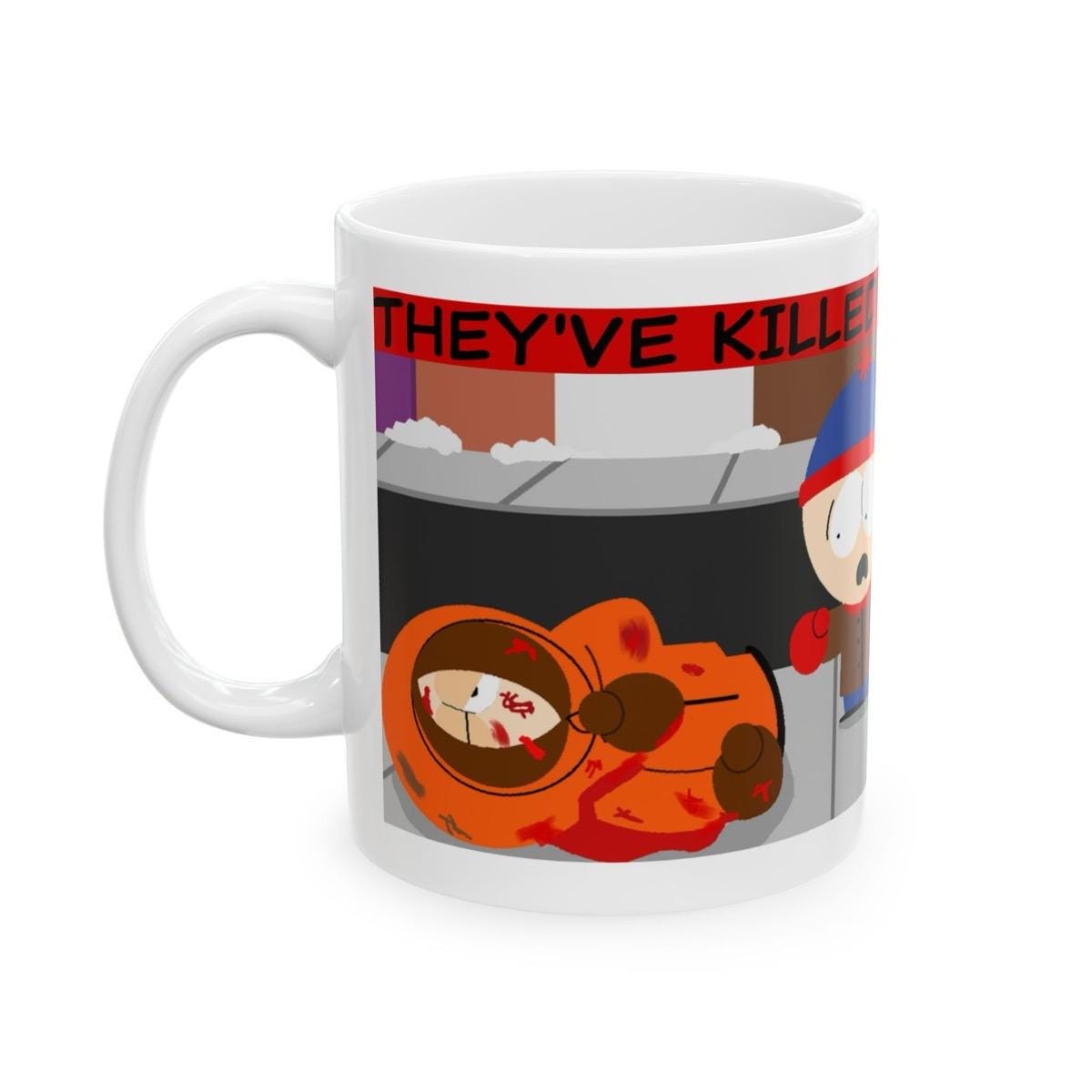 Funny south park mug - they've killed kenny - cup, drinkware reusable tumblers washable bottles ceramic reuse coffee mugs girly cute gifts f