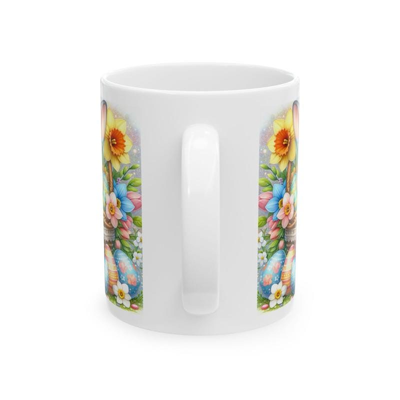 Easter bunny mug - cute gift - perfect for hot drinks - drinkware, tumblers cup bottles reusable washable portable reuse ceramic coffee east