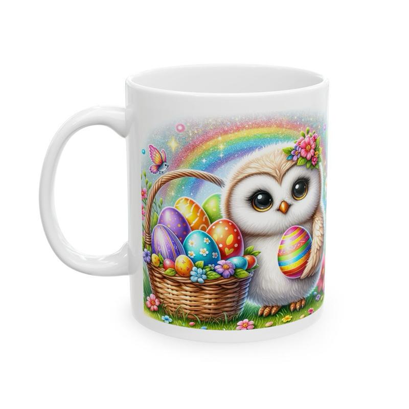 Easter owl mug - cute gift - perfect for hot drinks - drinkware, tumblers cup bottles reusable washable portable reuse ceramic coffee easter