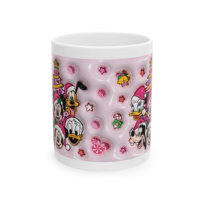 Christmas characters cute mug - festive xmas gift - drinkware, tumblers cup washable reusable reuse ceramic coffee mugs tea obsession girly