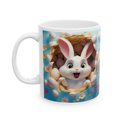 Easter bunny mug - cute gift - perfect for hot drinks - drinkware, tumblers cup bottles reusable washable portable reuse ceramic coffee east