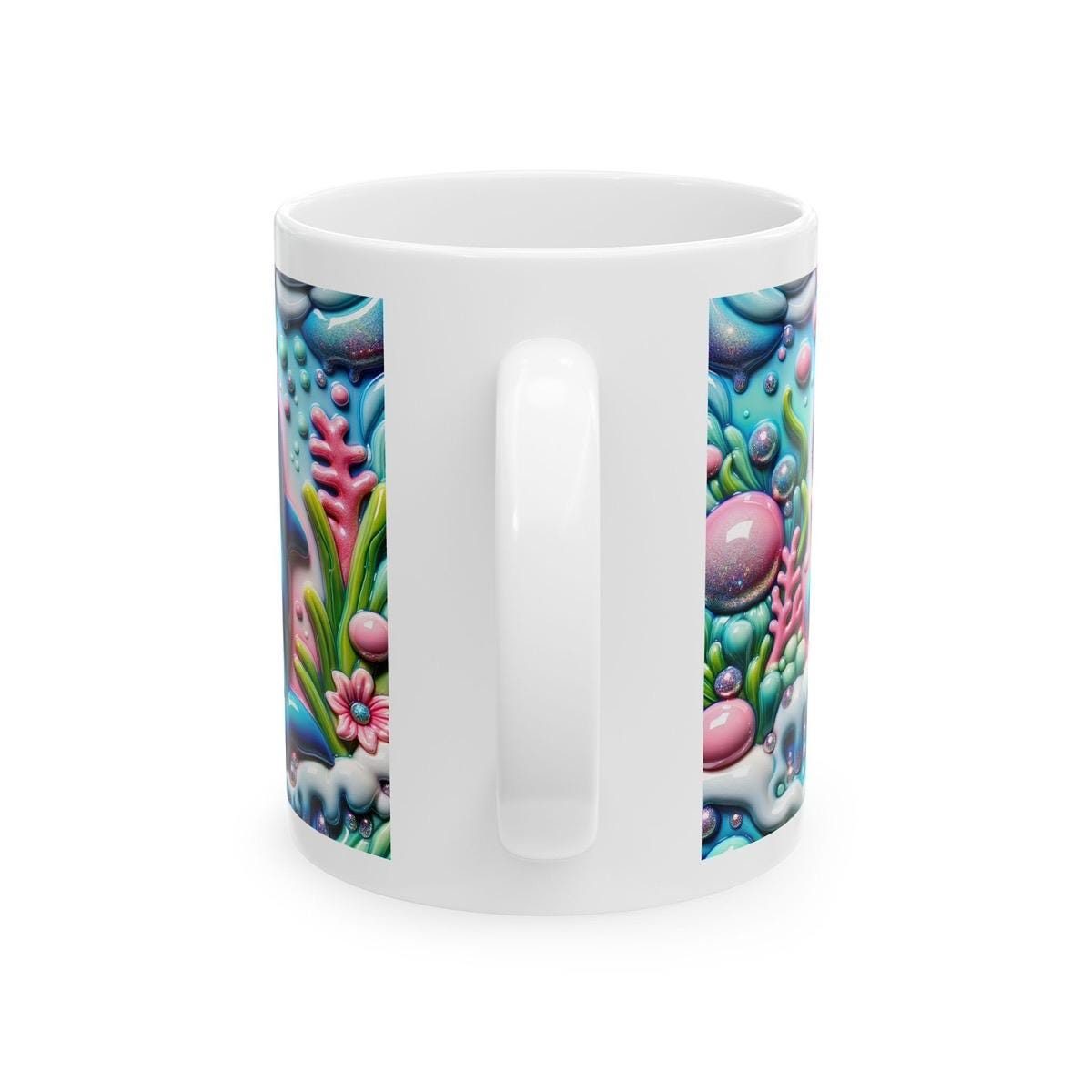 Cute dolphin 3d mug - perfect for your morning drinks - drinkware, tumblers cup ceramic coffee washable reusable reuse xmas mugs tea festive