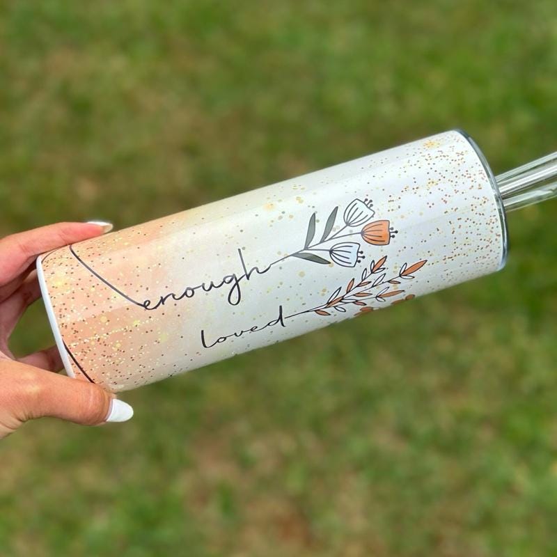 Self love 20oz girly tumbler mental health - perfect for any occasion drinkware flasks mug bottles water bottles bottled stylish beverage po