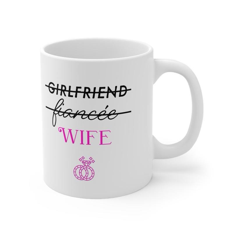 Wife mug cup mug for married couple- drinkware tumblers reuse washable bottles ceramic coffee reusable mugs gifts marriage wedding  couples