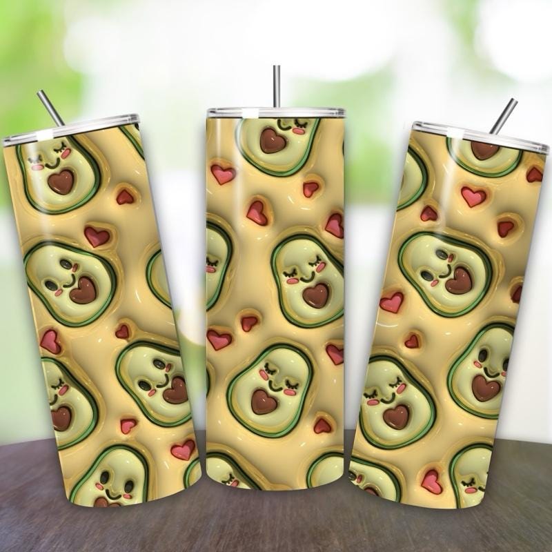 Avocado summer fruit 20oz tumbler - perfect for any occasion drinkware flasks mug bottles water bottles bottled stylish beverage portable fl