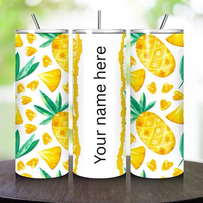 Pineapple tumbler 20oz - summer fruit ’ perfect for on-the-go hydration - vacuum flask - cup drinkware mug bottles water bottles bottled p