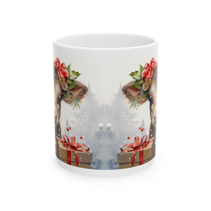 Cute highland cow christmas mug - secret santa stocking filler - perfect gift for office - gifts drinkware washable tumbler reusable cup cof