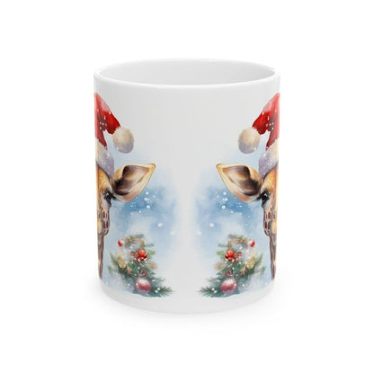 Funny christmas giraffe mug - cute gift stocking filler secret santa - perfect for office stationery supplies drinkware washable tumbler reu