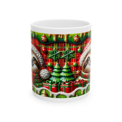 3d christmas sloth mug – festive red and green design with adorable holiday details, perfect for gift-giving! drinkware washable reusable