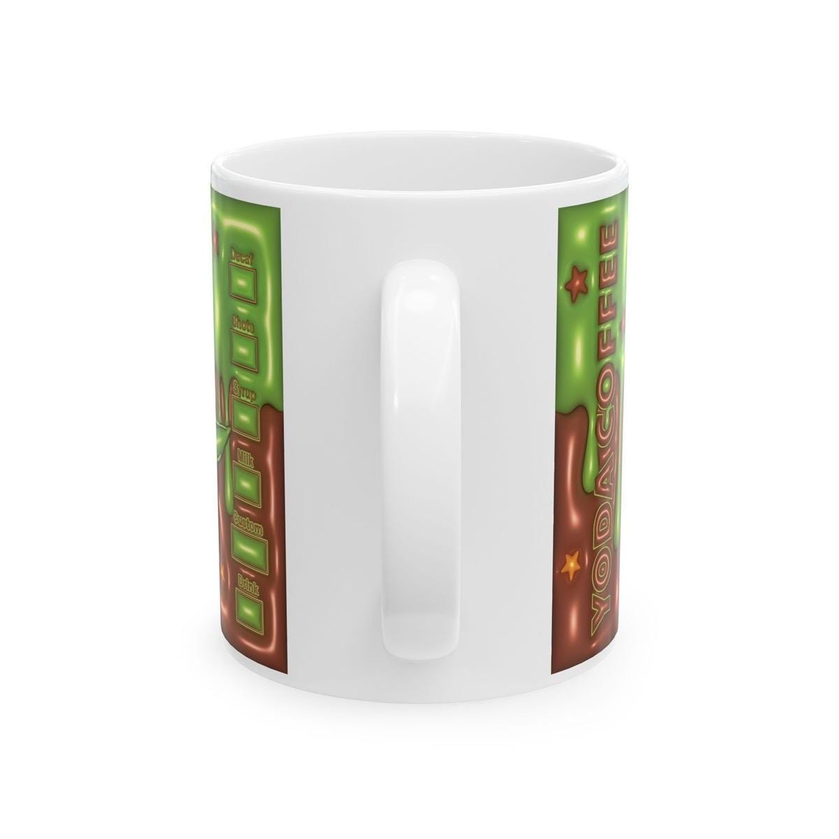 Baby yod style mug - perfect xmas gift for kids - fun drinking glass - drinkware reusable washable reuse tumbler ceramic cup coffee cute fat
