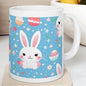 Easter bunny mug - cute gift - perfect for hot drinks - drinkware, tumblers cup bottles reusable washable portable reuse ceramic coffee east