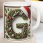 Personalised 'g' edition christmas mug - unique gift for xmas - stocking filler - drinkware washable reusable reuse ceramic cup tumbler coff