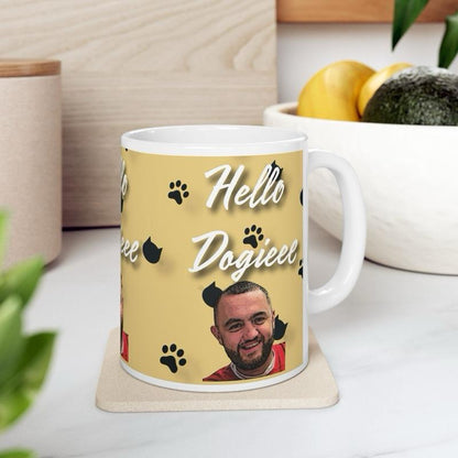 Hello doggie mug mashtag brady hello doggy mug - perfect for drinks - cup, drinkware washable reusable tumblers reuse ceramic coffee bottles