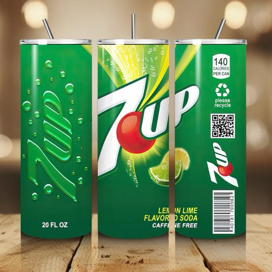 7 up tumbler 20oz - green style summer vibes perfect for on-the-go hydration - vacuum flask - cup drinkware mug bottles water bottles bottle