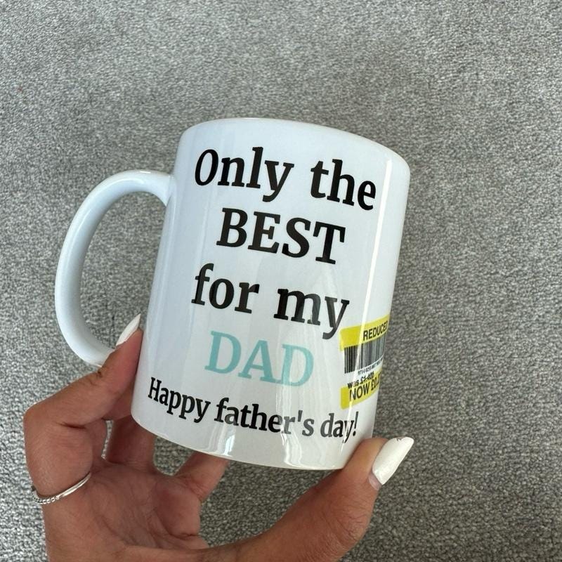Funny father’s day gifts funny dad mug reduced mug - ceramic coffee tumbler drinkware reusable washable reuse cup mugs drew novelty father