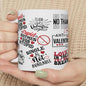 Anti-valentines day mug - funny gift for single friends, washable - drinkware reusable cup tumblers reuse ceramic coffee cute sweary mugs he