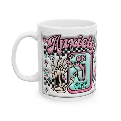 Anxiety on off switch mug for mental health cup - perfect gift for anxious individuals drinkware reusable washable coffee ceramic cup reuse