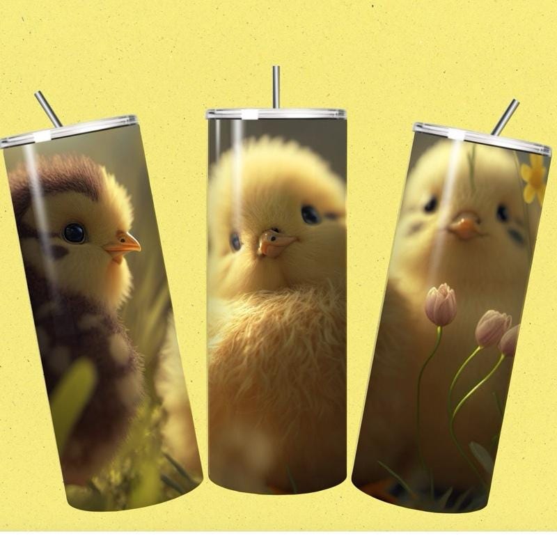 Easter chicks tumbler 20oz - cute gift for drinking enthusiasts - mug, drinkware bottles flasks portable bottled beverage mothers day vacuum