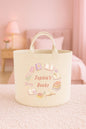 Personalised book basket storage Felt Trug, perfect gifts girls kids gift fun storage basket trugs toy storage cute friend mum book storage