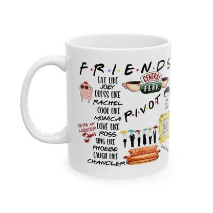 Classic tv show friends style mug - 90s tv - xmas christmas gift - ceramic coffee cup - drinkware tumbler reusable reuse washable fun mugs f