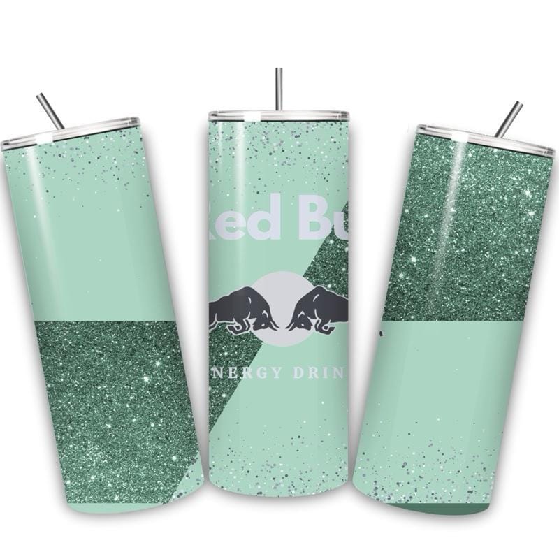 Red bull tumbler 20oz - mint green glitter style perfect for on-the-go hydration - vacuum flask - cup drinkware mug bottles water bottles bo