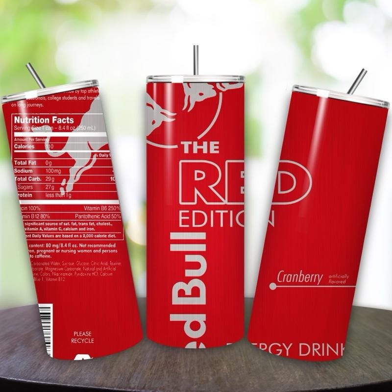Red bull red edition tumbler 20oz - perfect for on-the-go hydration - vacuum flask - cup drinkware mug bottles water bottles bottled portabl