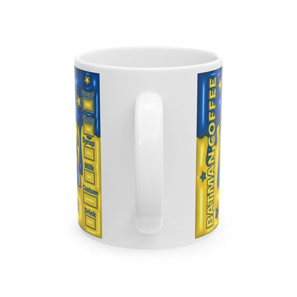 Batman style mug gifts - perfect for coffee and tea - drinkware, cup tumblers reusable washable reuse ceramic funny cute gifts