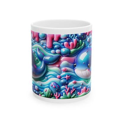 Cute whale mug 3d - perfect for your morning drinks - drinkware, tumblers cup bottles coffee washable reusable ceramic reuse xmas mugs tea f