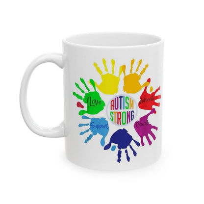 Autism strong mug - mental health awareness, perfect for drinking - cup, drinkware tumblers reusable reuse washable ceramic coffee fun mugs